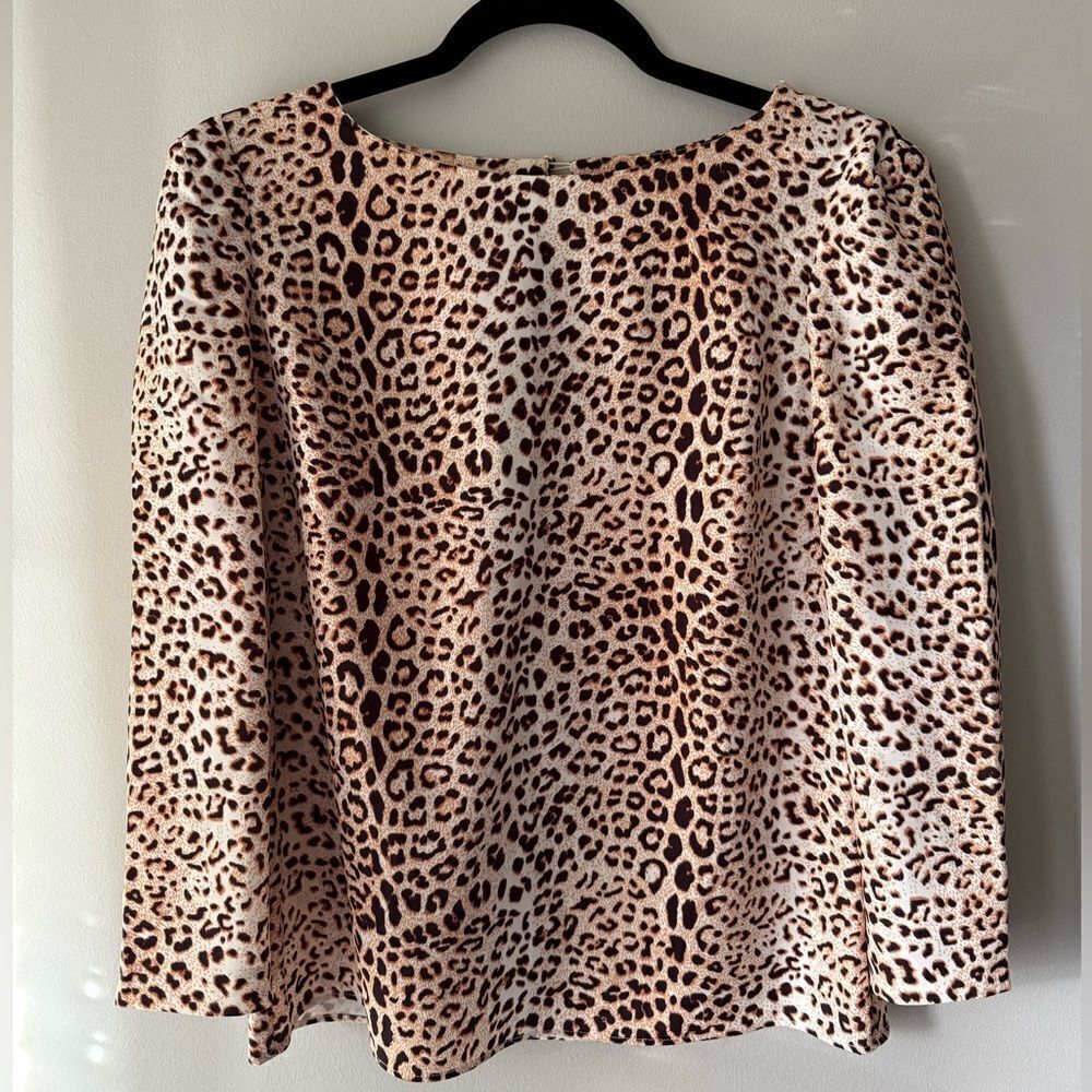 Vero Moda Vanessa Print 3/4 Leopard Print Women's Top Size Medium
